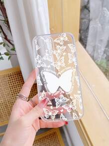 Vỏ điện thoại trong suốt hình con bướm - Trong sáng - Xem 1