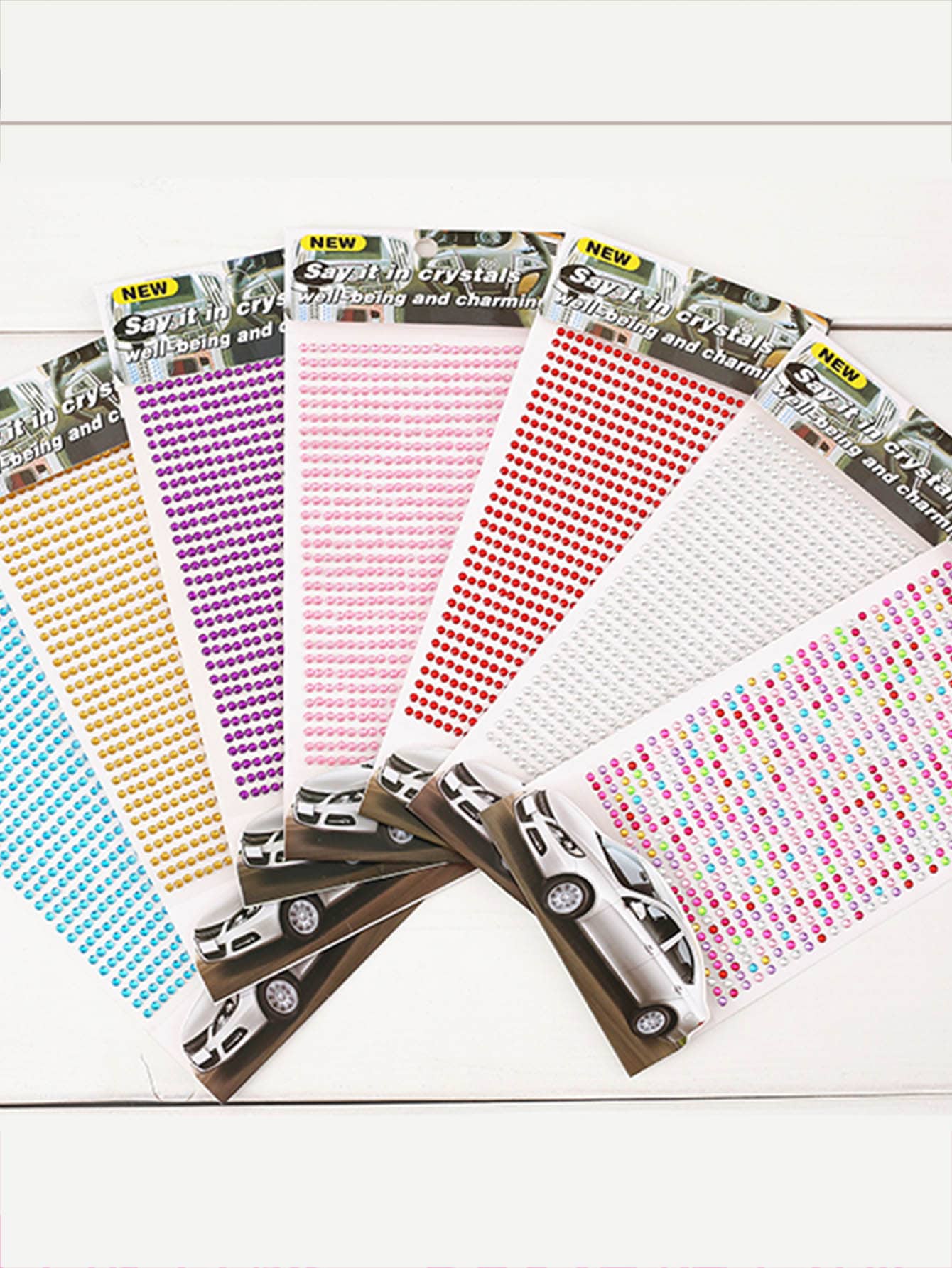 1入組隨機水晶貼紙 - 彩色 - 查看 1