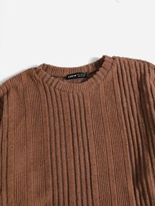SHEIN EZwear 2pcs Ribbed Knit Pullover - Multicolor - View 3