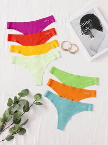 7pack Solid No Show Panty - Multicolor - View 1