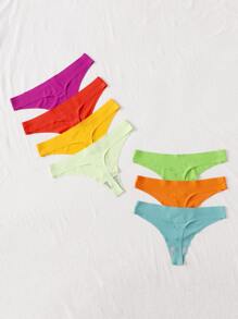 7pack Solid No Show Panty - Multicolor - View 2