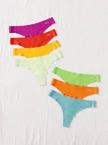 7pack Solid No Show Panty - Multicolor - View 3