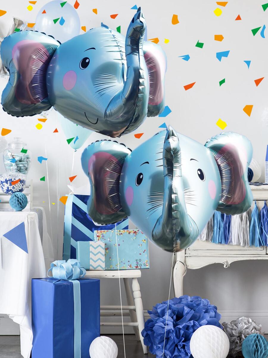 Bóng bay hình con voi 1 cái - Màu xanh nhạt - Xem 1