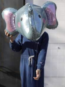 Bóng bay hình con voi 1 cái - Màu xanh nhạt - Xem 3