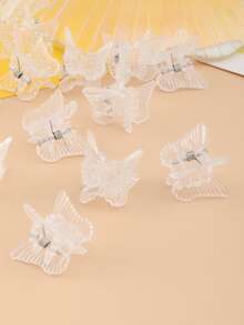 小女童30入組蝴蝶裝飾髮爪