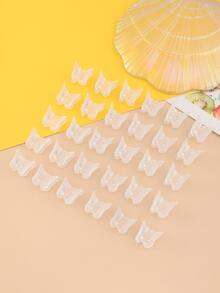 小女童30入組蝴蝶裝飾髮爪