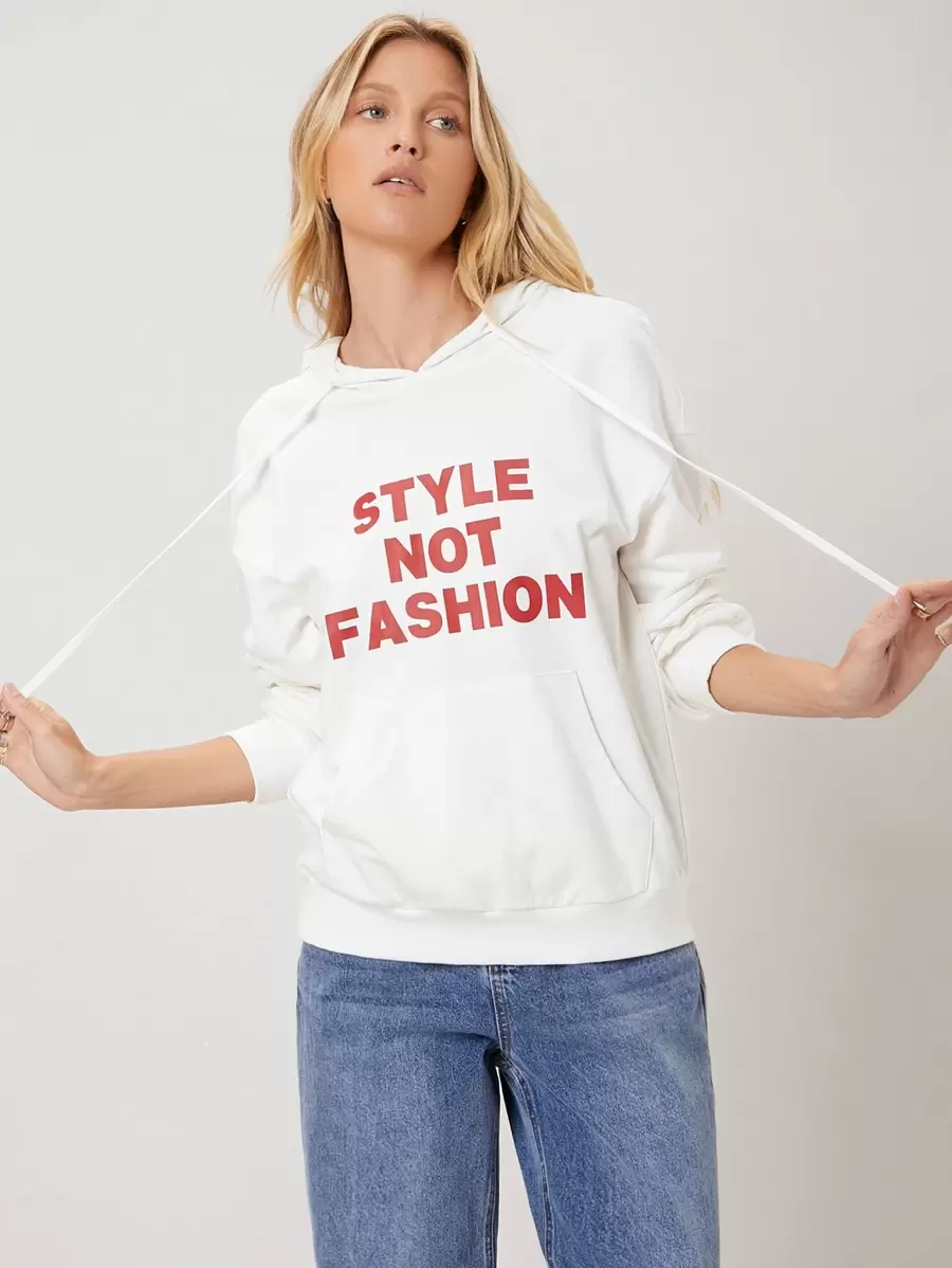 SHEIN EZwear Capucha de hombros caídos
