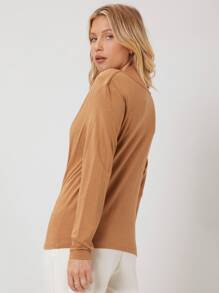 SHEIN Essnce Cowl Neck T-Shirt