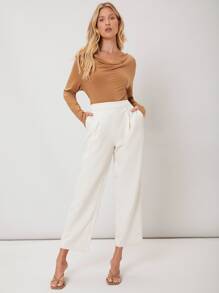 SHEIN Essnce Cowl Neck T-Shirt