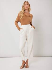 SHEIN Essnce Cowl Neck T-Shirt