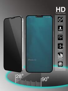 1pc Privacy Tempered Glass Screen Protector Compatible With iPhone15/15Plus/15Pro/15Promax - Clear - View 6