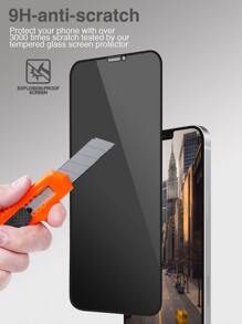 1pc Privacy Tempered Glass Screen Protector Compatible With iPhone15/15Plus/15Pro/15Promax - Clear - View 8