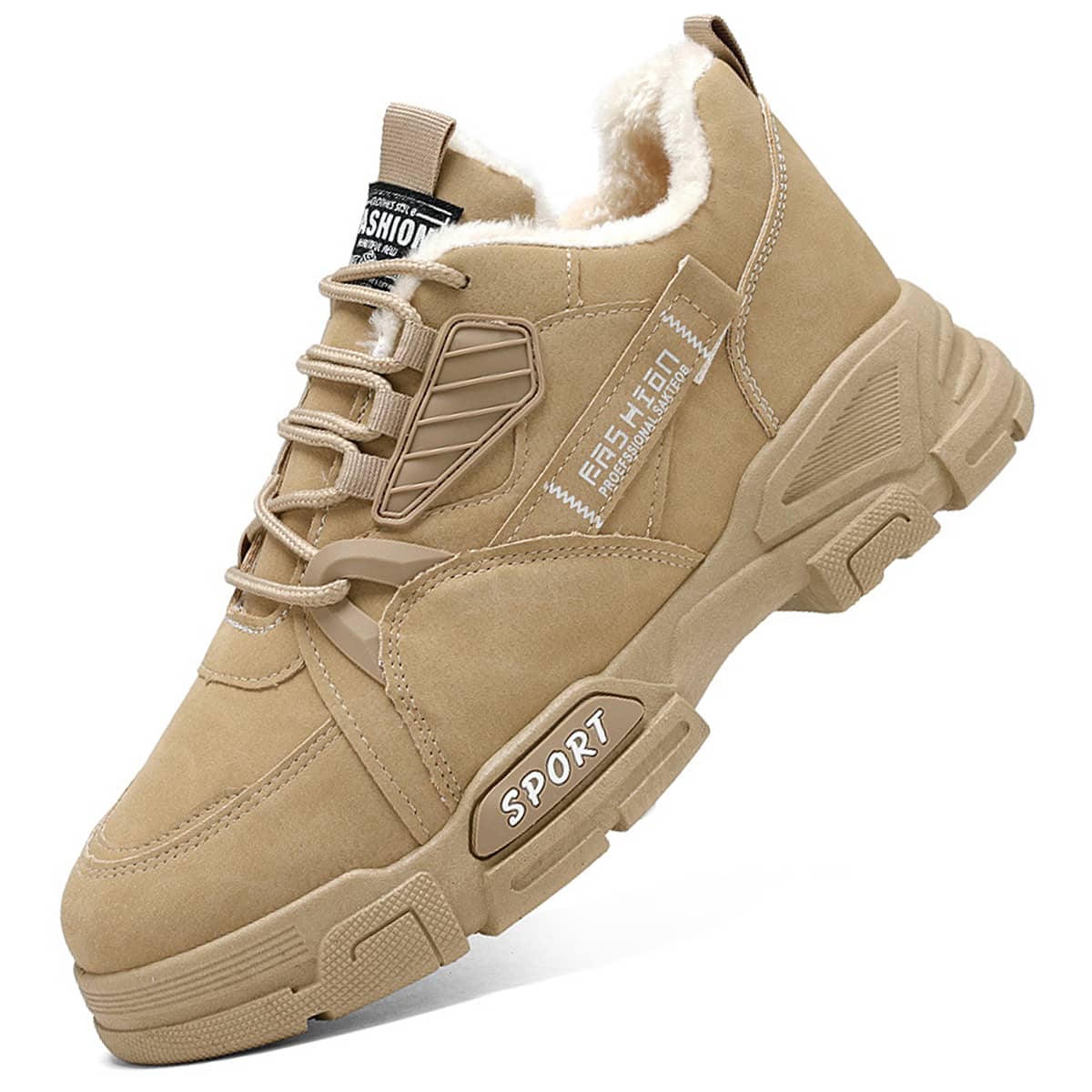 для мужчины Кроссовки на массивной подошве с текстовым принтом из плюша