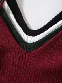 INAWLY 4pcs Solid Crop Knit Top - Multicolor - View 6