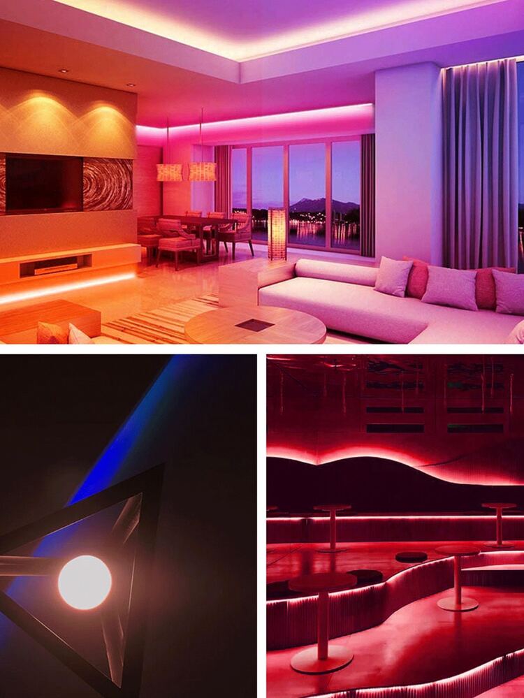 60/120/180/300 Led 1/2/3/5m RGB Strip Light With Remote Control - Multicolor - View 6