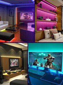 60/120/180/300 Led 1/2/3/5m RGB Strip Light With Remote Control - Multicolor - View 8