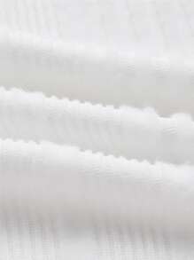 Manfinity VCAY 男士高領羅紋針織上衣 - 白色 - 查看 3