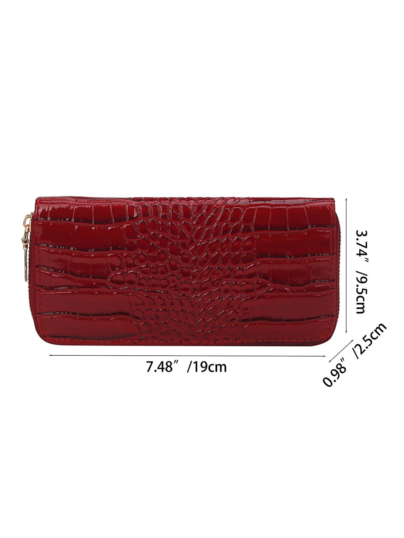 Crocodile Embossed Zip Around Checkbook Cover Slim Portable Cash White-Collar Workers For Female College Work Business Commute Office For Anniversary For Couple For Birthday Gift On Valentine Day Gift Gift Gifts For Teachers For Women Wallet Purse Wallet Long Wallet