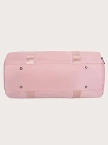 Letter Graphic Dry And Wet Separation Training Bag Travel Bag - Pink - View 4