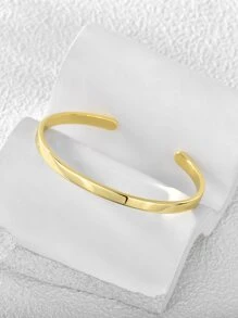 Charm-In 1入組極簡開口手鐲銅首飾類 - 金黃色 - 查看 2