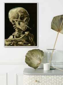 Skull Print DIY Diamond Unframed Painting - Multicolor - View 2