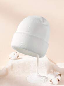 Bebé Gorro unicolor - Blanco - Ver 2