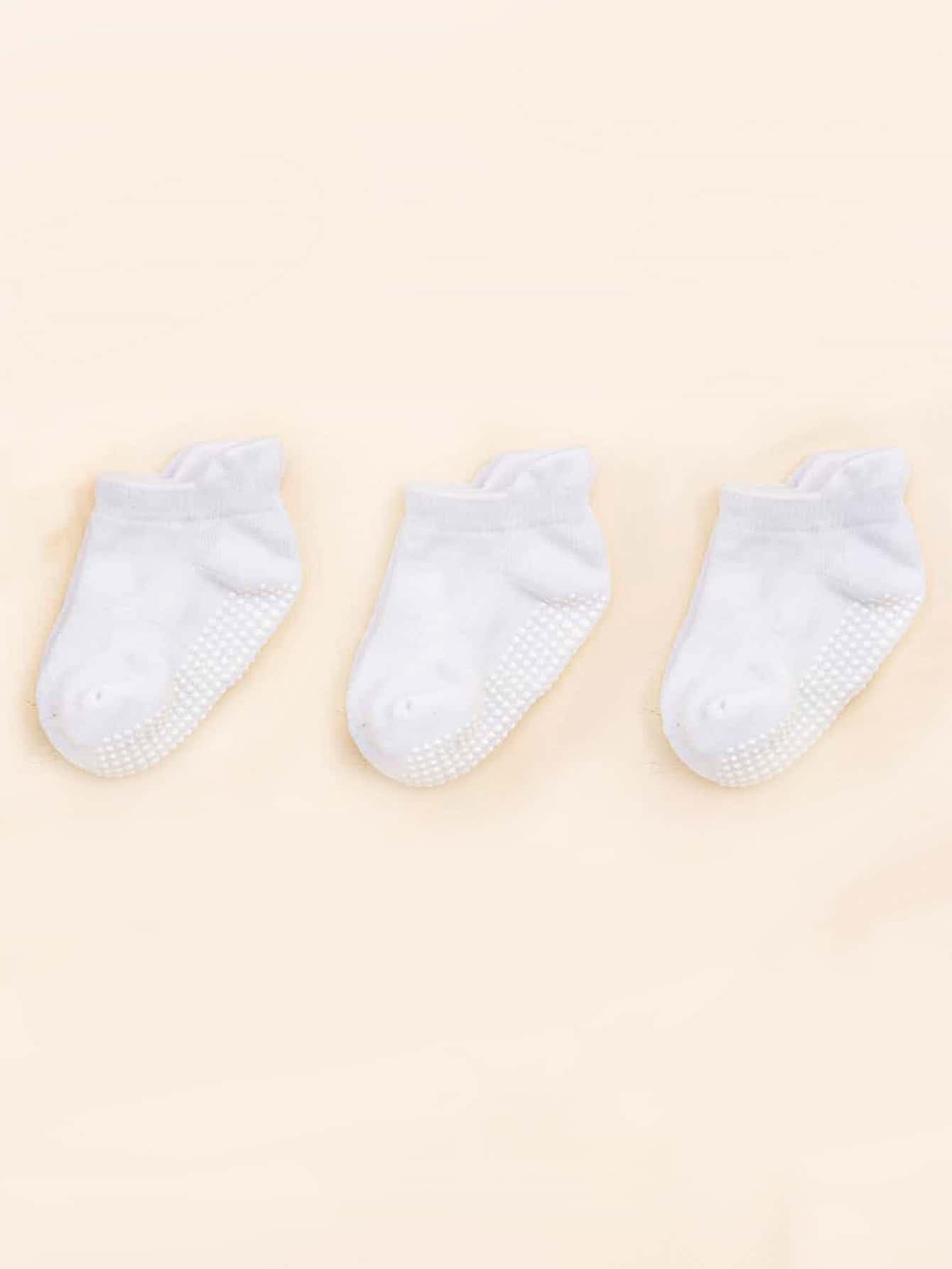 3 đôi tất đồng màu cho bé - trắng - Xem 1