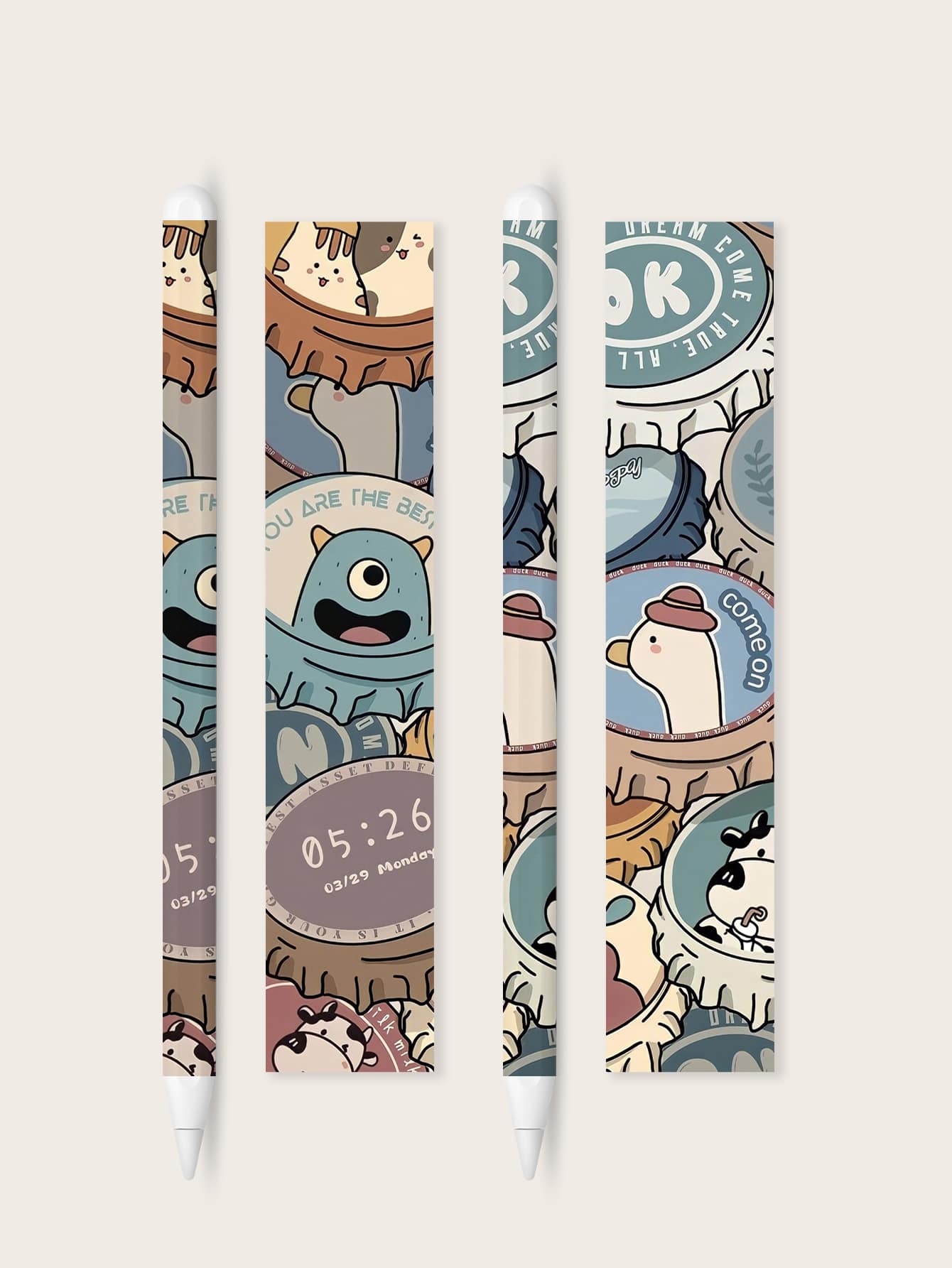 2 miếng dán hoạt hình đồ họa tương thích với Apple Pencil thế hệ thứ 2 - Nhiều màu - Xem 1