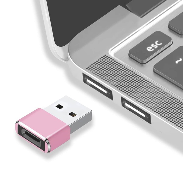 

Адаптер зарядного кабеля USB к Type-C, Розовые