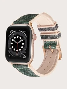 Dây đeo đồng hồ silicon lấp lánh tương thích với Apple Watch - Nhiều màu - Xem 2