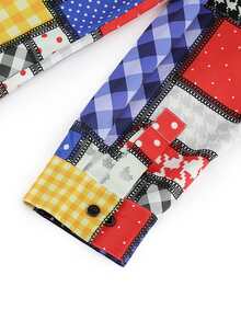 CLOUDSTYLE Áo sơ mi Nam Nút Chắp vá Kỳ nghỉ - Nhiều màu - Xem 3