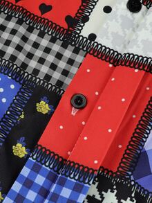 CLOUDSTYLE Áo sơ mi Nam Nút Chắp vá Kỳ nghỉ - Nhiều màu - Xem 4