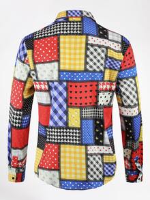 CLOUDSTYLE Áo sơ mi Nam Nút Chắp vá Kỳ nghỉ - Nhiều màu - Xem 6