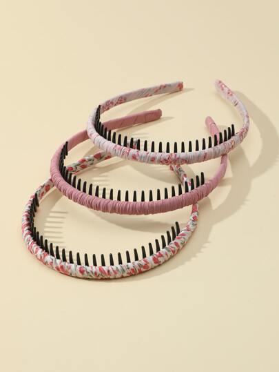 3件套女孩发夹，女孩发饰，女孩刘海齿发带，洗发头带