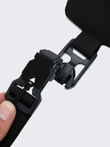 New Versatile Chest Bag, Unique Minimalist Design, Adjustable Strap, Casual Crossbody Waist Bag Suitable For Outdoor, Hiking, Cycling - Black - View 5