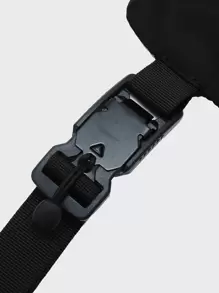New Versatile Chest Bag, Unique Minimalist Design, Adjustable Strap, Casual Crossbody Waist Bag Suitable For Outdoor, Hiking, Cycling - Black - View 7