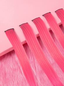 ROMWE Kawaii 5pcs Long Straight Synthetic Hair Extension - Multicolor - View 3