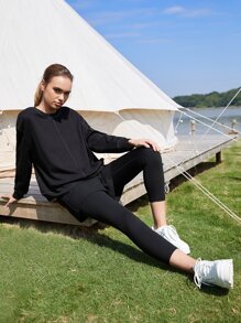 SHEIN Essnce Drop Shoulder Pullover