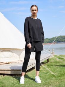 SHEIN Essnce Drop Shoulder Pullover