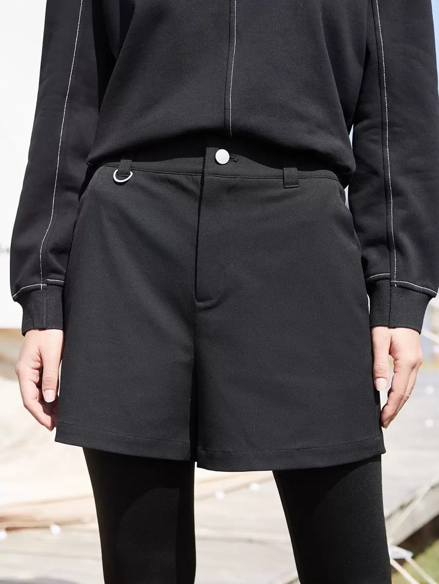 SHEIN EZwear Viscose Straight Leg Shorts