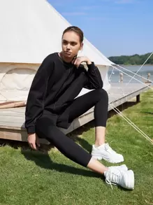 SHEIN Essnce Drop Shoulder Pullover