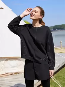 SHEIN Essnce Drop Shoulder Pullover