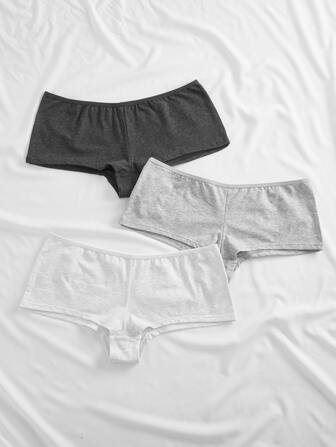 3pack Solid Shortie Set