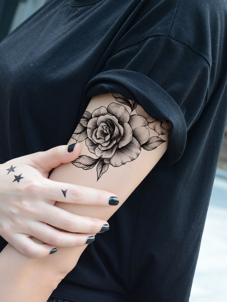 KING HORSE Tattoo Sticker, 1 Sheet Flower Pattern Temporary Tattoo For Women, Tattoo Stickers Adults, Realistic Tattoo Flower, For Women And Girls