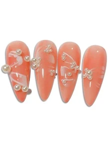 1 盒仿珍珠美甲装饰 - 白色 - 查看 2