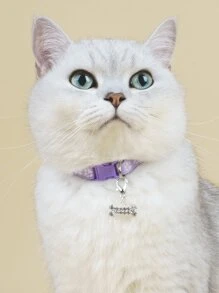 Rhinestone Bone Pet ID Tag - Silver - View 2