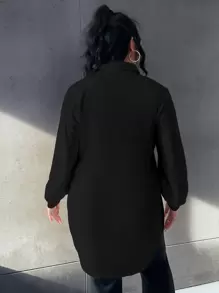 Calvaya 大碼燈籠袖襯衫不附腰帶