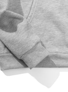 Manfinity Hombres Capucha con estampado de letra con forro térmico - Gris - Ver 3