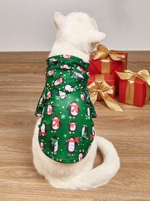 Capucha para mascota con dibujos animados con patrón de pingüino