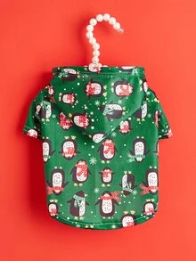 Capucha para mascota con dibujos animados con patrón de pingüino